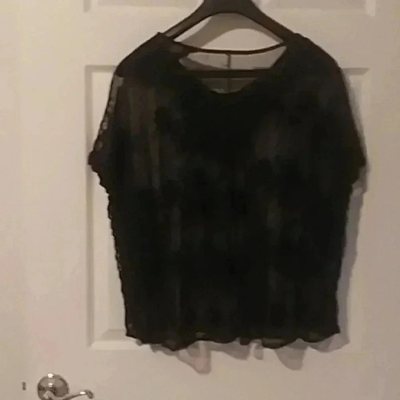 🍭🌹black lace, see-through blouse - Picture 7 of 12